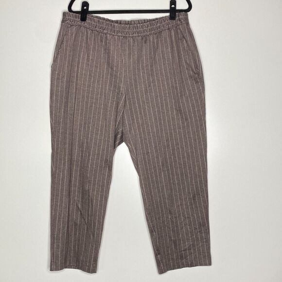 A New Day Stripe High Rise Tapered Knit Stretch Pants Women's Size XXL - Picture 1 of 7